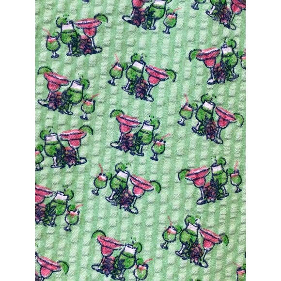 Charleston Threads Medium Mens Shirt Searsucker Margarita Theamed - Picture 7 of 7